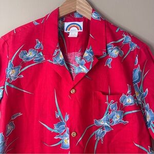 Paradise Found Vintage Hawaiian Floral Cotton Shirt, Beach, Summer, Surf, Hawaii